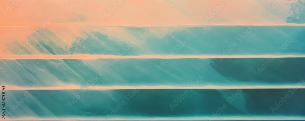Poster soft subtle horizontal stripes in gradient pastel texture for background design