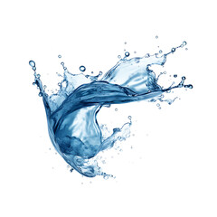 crystal Clear Water Splash with Droplets in Motion