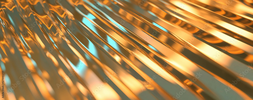 Aufkleber abstract texture of intersecting ribbed metal with complex patterns for creative design