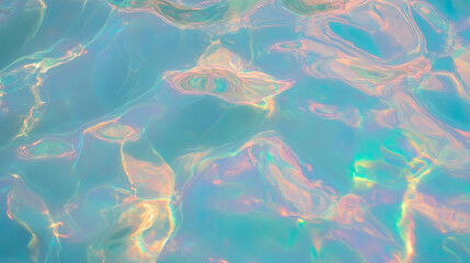 Fototapeta premium Iridescent blue wall texture with subtle green tones for creative background design