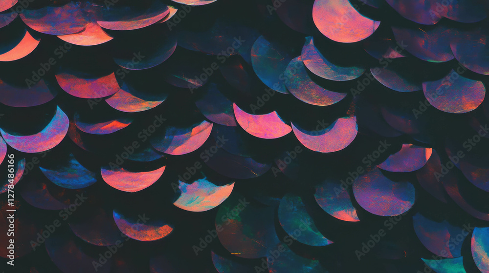 Poster Abstract iridescent scales texture pattern for design and decoration