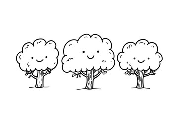 Tiny broccoli with tiny arms, surrounded by little clouds.