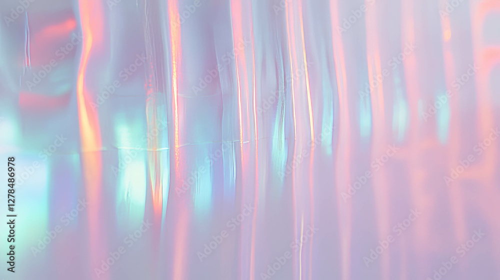 Poster iridescent white wall texture with subtle color shifts for modern design