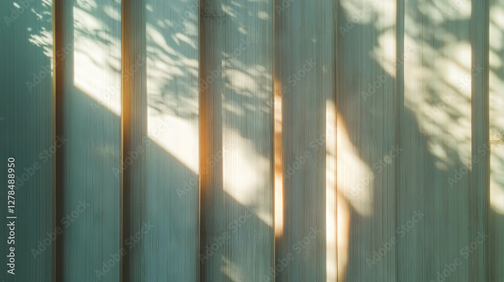 Poster light bamboo wall texture with subtle shadows for background design