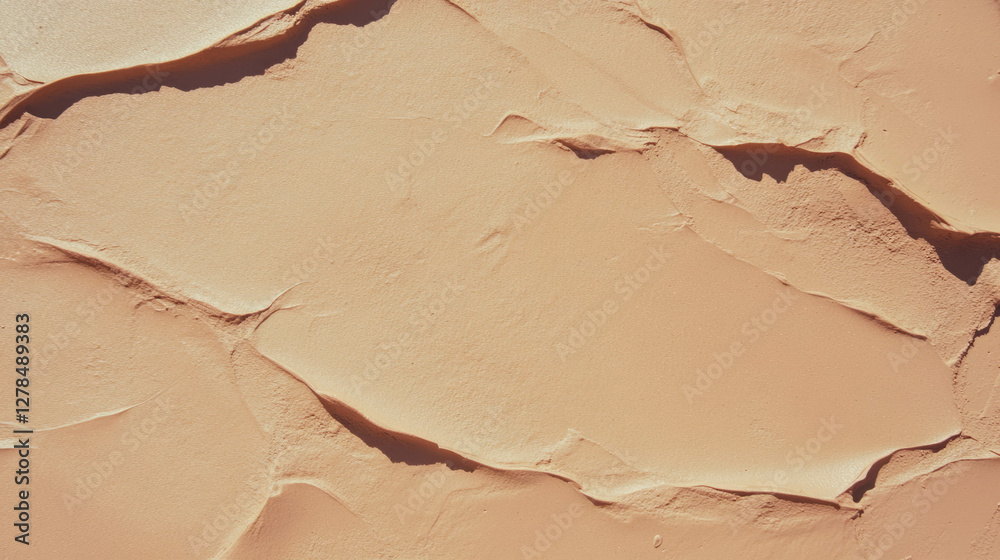 Poster texture of light brown mud wall with rough surface for design background