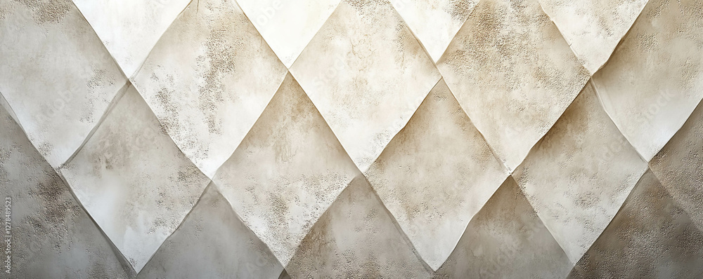 Poster Abstract light diamond lattice texture with smooth surfaces for modern design