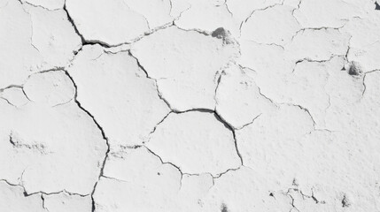 Fototapeta premium Light grey cracked mud wall texture for rustic design and background use