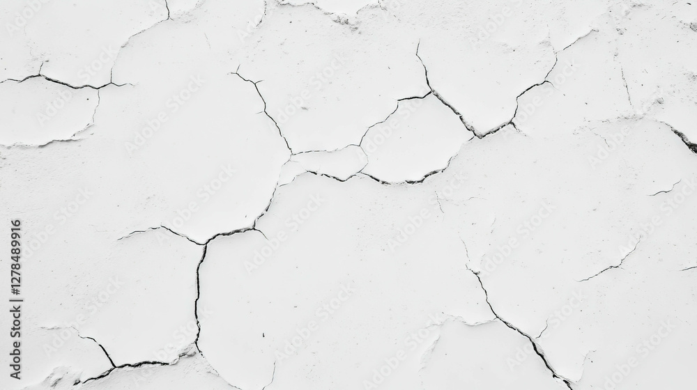 Poster subtle light grey mud wall texture with cracks for interior design and background use