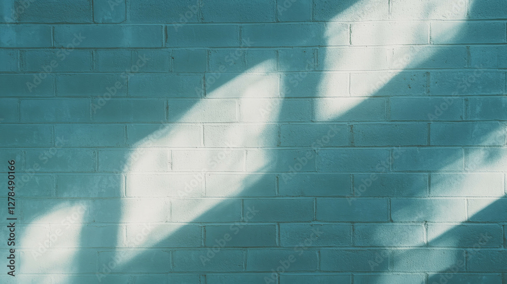 Aufkleber Light grey smooth weathered brick texture with sunlit patterns