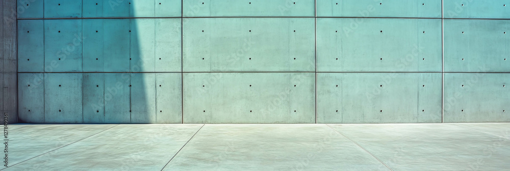 Aufkleber Modern light grey concrete wall with uniform texture for architectural design