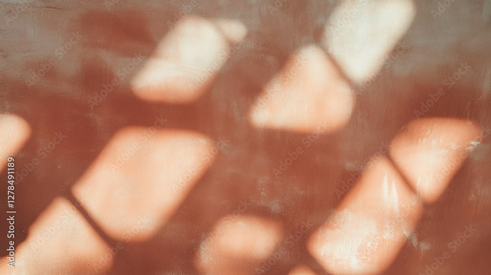 Poster Abstract texture of light smooth clay wall with subtle shadows and patterns