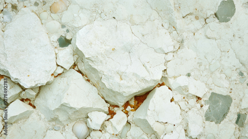 Poster limestone texture with shell fragments and rough surfaces for natural design and decoration