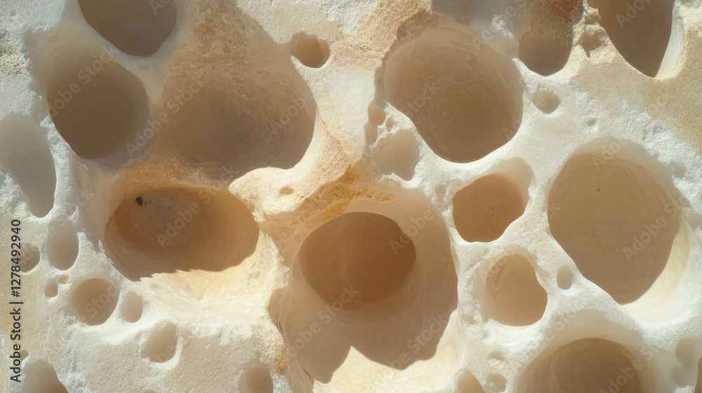 Poster limestone texture with subtle beige tones for natural design projects