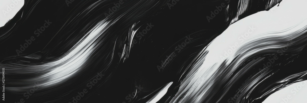 Poster abstract art with matte paint and flowing brush strokes for creative design