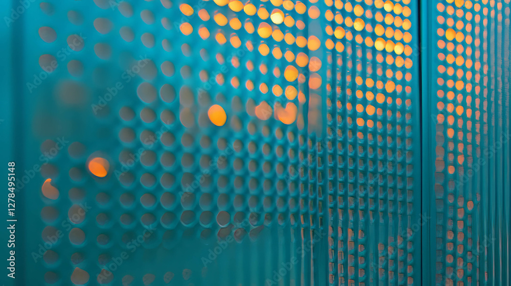 Aufkleber vibrant abstract texture of colored metal mesh with light and shadow play