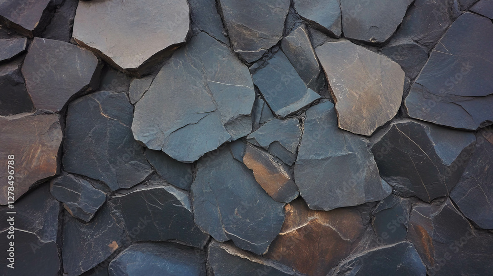 Poster texture of natural stone wall with large rocks and uneven surface for architectural design