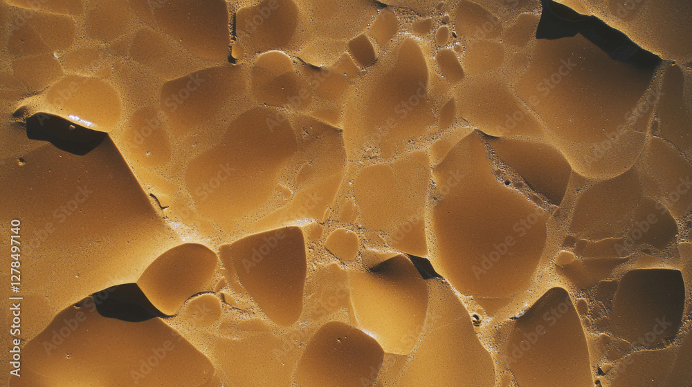 Poster earthy texture of mud wall with natural stone patterns for rustic design