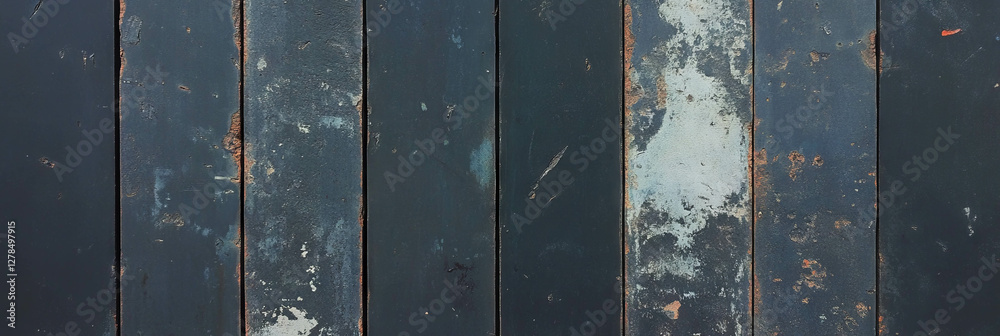 Poster rustic weathered wood panel texture with narrow grainy faded stripes for design and background