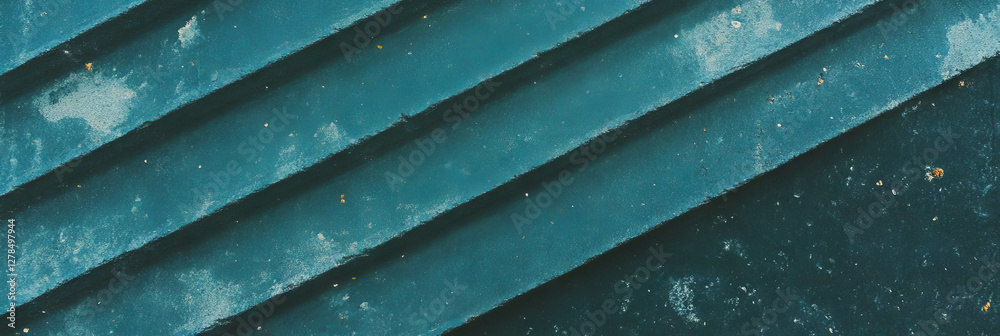 Poster abstract blue diagonal striped texture with grainy faded effect for creative design