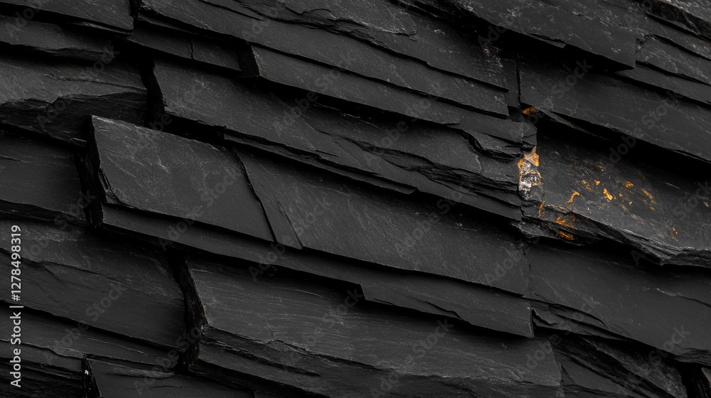 Poster natural black slate texture with varied surface for design and decoration concepts