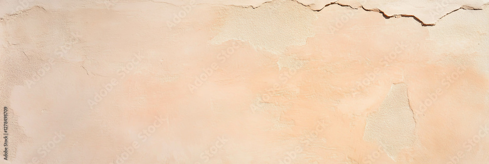 Poster neutral beige wall texture with smooth and cracked surface for design background