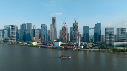 Fototapeta premium Aerial view of landscape in Guangzhou city, China