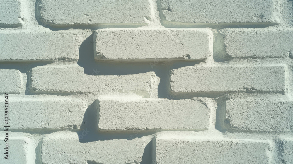 Poster Rustic brick texture with white stucco for architectural and design projects