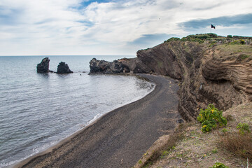 Panorama de la plage de la grande conque au Cap d' Agde