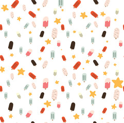colorfull ice cream pattern