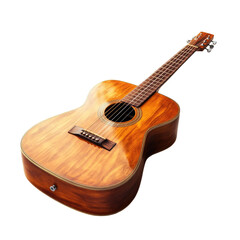 Fototapeta premium An acoustic guitar, isolated on a Transparent background,