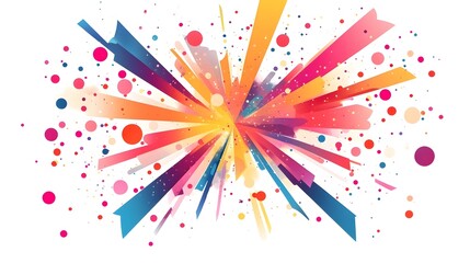 Vibrant Explosion of Colorful Burst Festive Abstract Fireworks Pattern for and Party