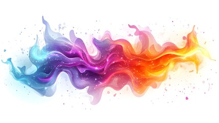Fototapeta premium Vibrant Fluid Art Splash with Dynamic Colorful Swirls and Waves