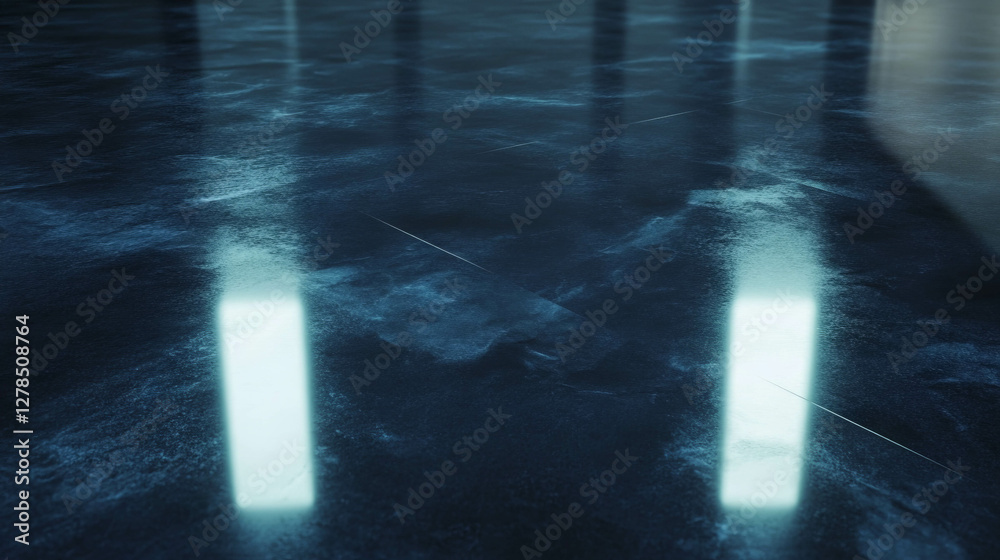 Poster polished black slate texture with smooth reflection for interior design