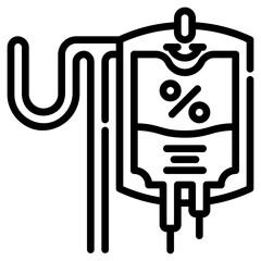 IV Drip. This is a vector single icon with a dashed line style. It is suitable for any purpose, such as website design, mobile app design, logo design, etc.
