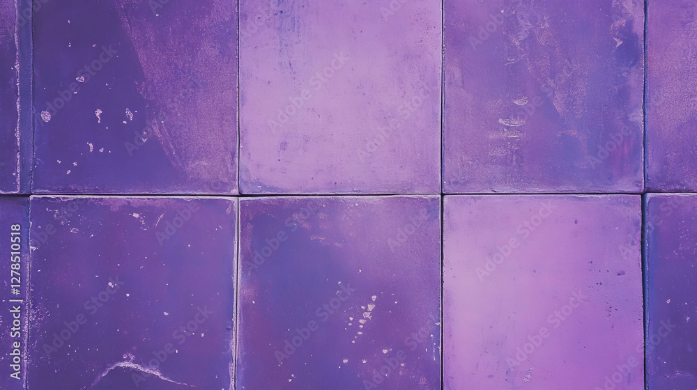 Poster purple tile texture with textured plaster background for creative design