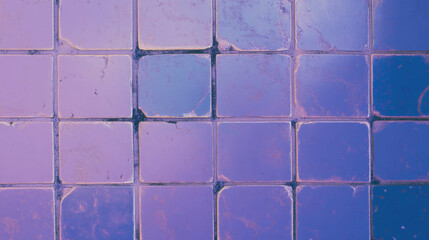 Purple tile pattern with textured plaster background for interior design
