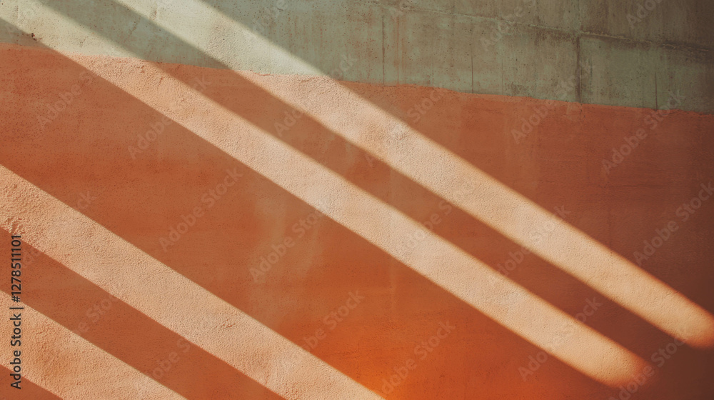 Aufkleber earthy rammed clay wall texture with layered patterns for architectural design