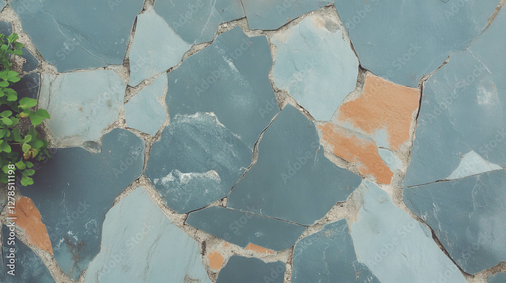Aufkleber random slate effect ceramic wall texture with natural patterns