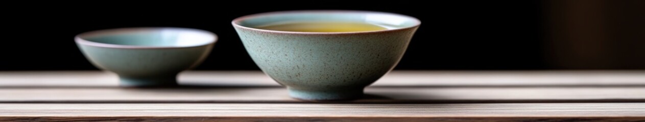 Celestial Pu'er Tea Nebula: Abstract Marketing Background with Tea Fur Constellation and Celadon Glaze Radiance. Ink-Edged Eastern Modernism Meets Cultural Beverage Abstraction in Innovative Design El