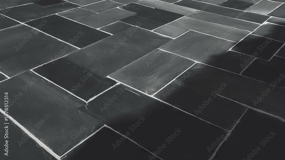 Aufkleber rustic rectangular slate ceramic tile texture for interior design