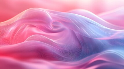 Obraz premium Abstract flowing pink and blue silk fabric with soft lighting 