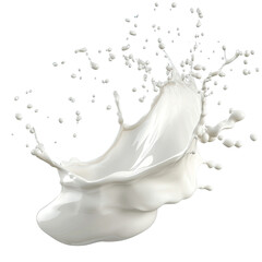 Milk or cream splash isolated on a Transparent background