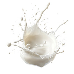 Milk or cream splash isolated on a Transparent background