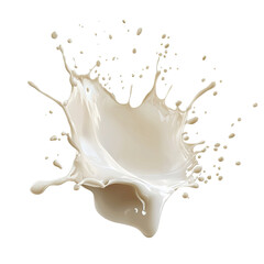 Milk or cream splash isolated on a Transparent background