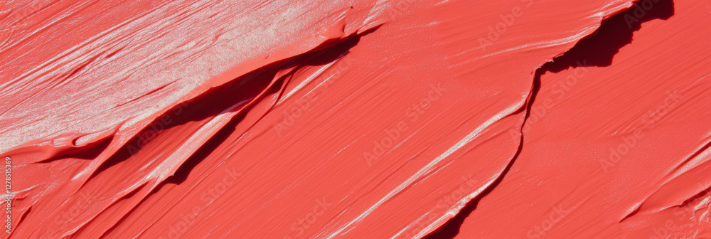 Aufkleber vibrant red abstract paint texture with dry brush strokes for artistic background or design projects