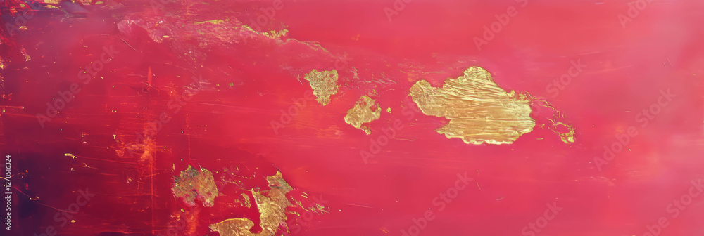 Poster elegant ruby and gold wall texture with rich color combination for interior design