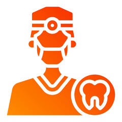 Dentist. This is a vector single icon with a solid gradient style. It is suitable for any purpose, such as website design, mobile app design, logo design, etc.