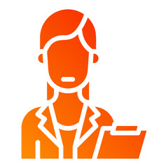 Psychiatrist. This is a vector single icon with a solid gradient style. It is suitable for any purpose, such as website design, mobile app design, logo design, etc.