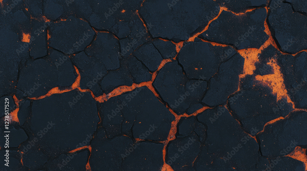 Poster Weathered concrete texture with cracks and patterns for rustic design
