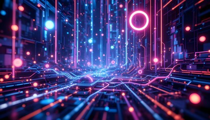 lights on the digital background